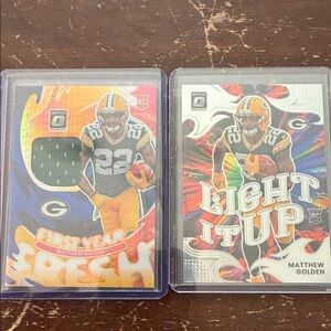 Matthew Golden Green Bay Packers Rookie Card Duo - Green & Gold
